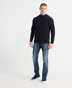 Superdry Daman Straight Férfi Farmer Kék | RLKMO8105